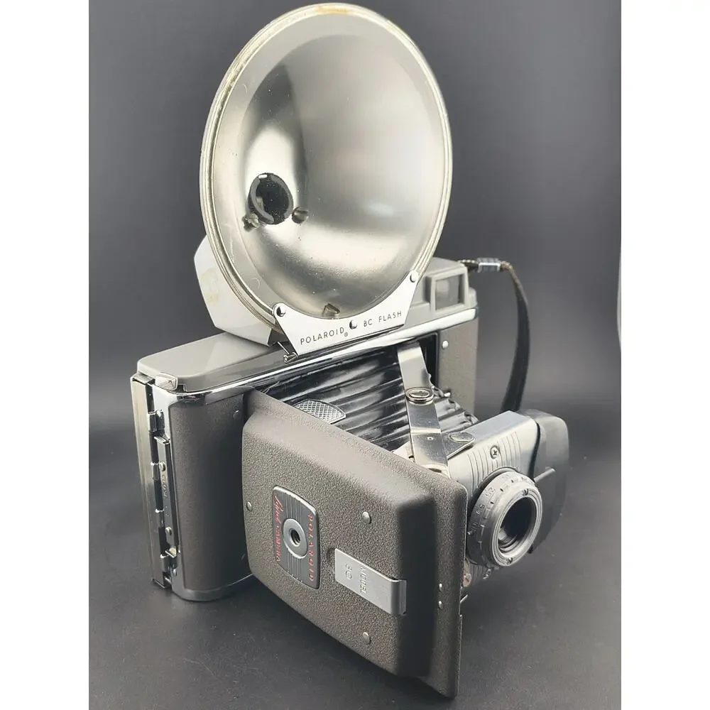 1950s Polaroid Highlander Model 80 Land Camera Outfit w/ Case, Flash, Manuals